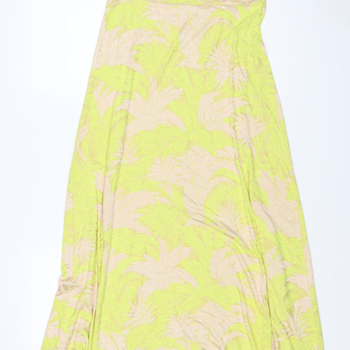 ASOS Women Green Floral Jacquard Bodycon Maxi Dress UK 12