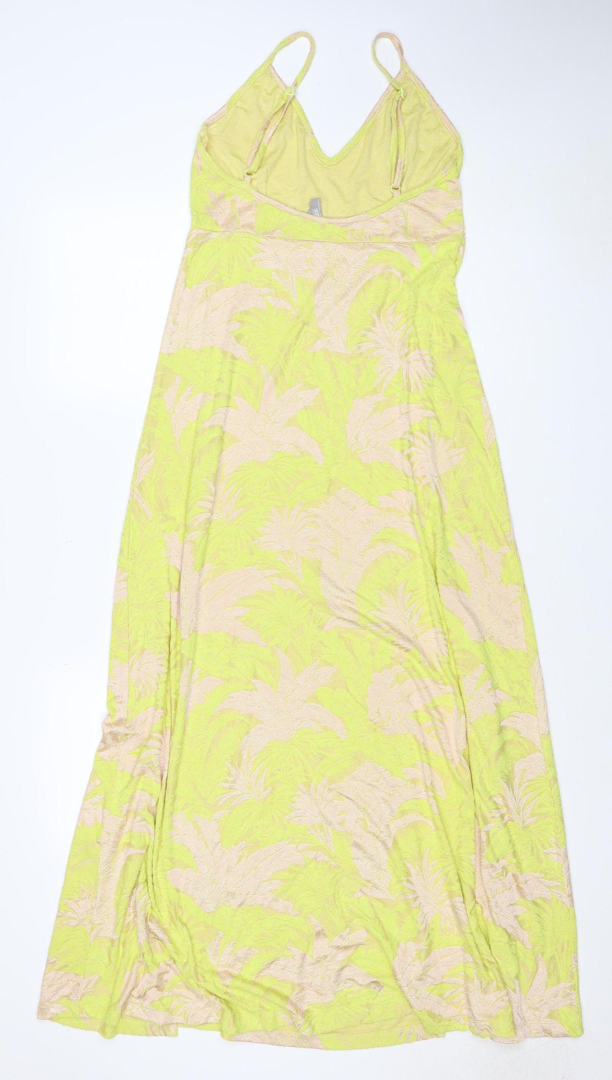 ASOS Women Green Floral Jacquard Bodycon Maxi Dress UK 12