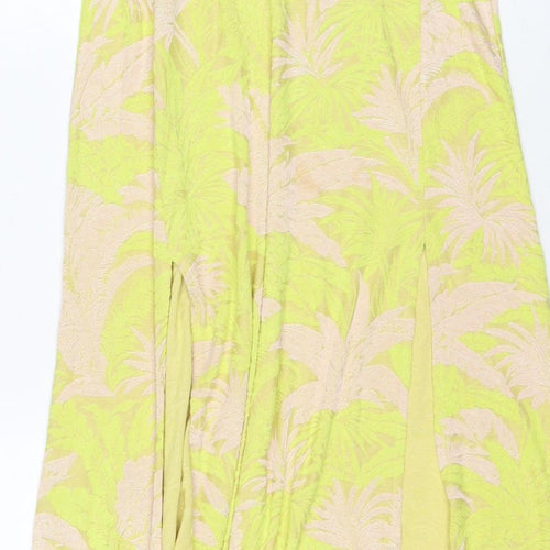 ASOS Women Green Floral Jacquard Bodycon Maxi Dress UK 12
