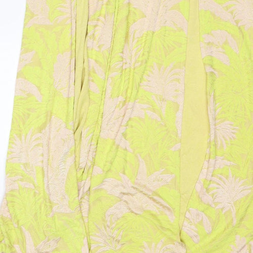 ASOS Women Green Floral Jacquard Bodycon Maxi Dress UK 12