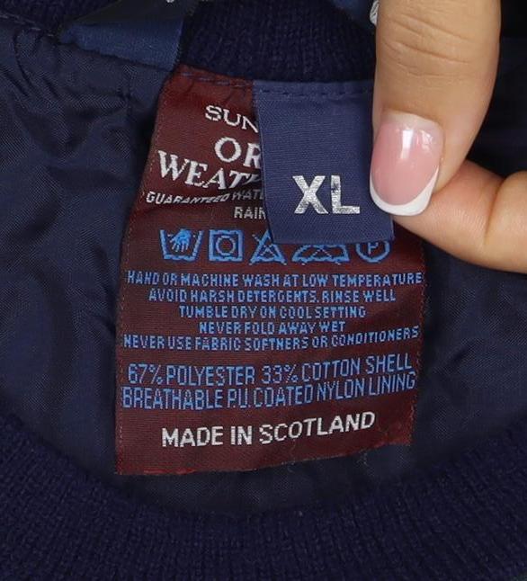Additional view of Sunderland Men’s Blue Plaid Waterproof Pullover Sweatshirt XL Golf