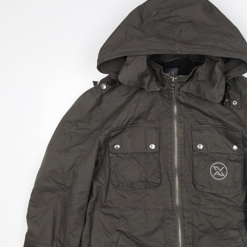 Armani Exchange Men’s Black L Hooded Padded Full Zip Jacket