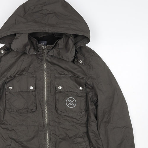 Armani Exchange Men’s Black L Hooded Padded Full Zip Jacket