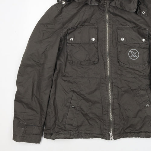Armani Exchange Men’s Black L Hooded Padded Full Zip Jacket