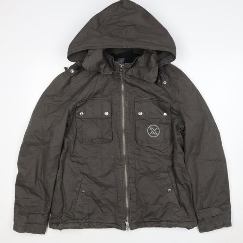 Armani Exchange Men’s Black L Hooded Padded Full Zip Jacket