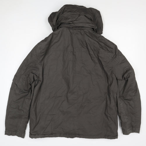 Armani Exchange Men’s Black L Hooded Padded Full Zip Jacket