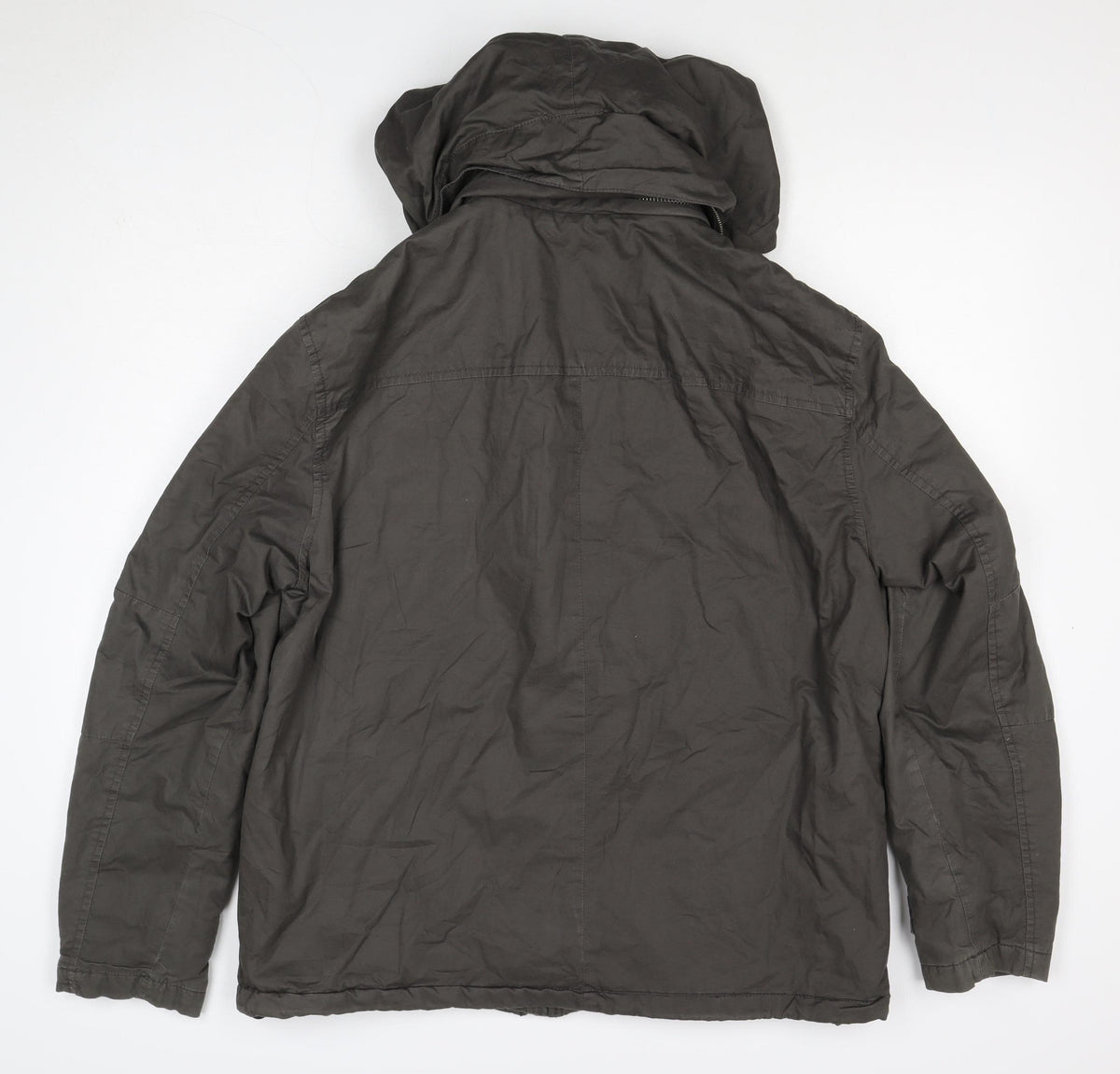 Armani Exchange Men’s Black L Hooded Padded Full Zip Jacket