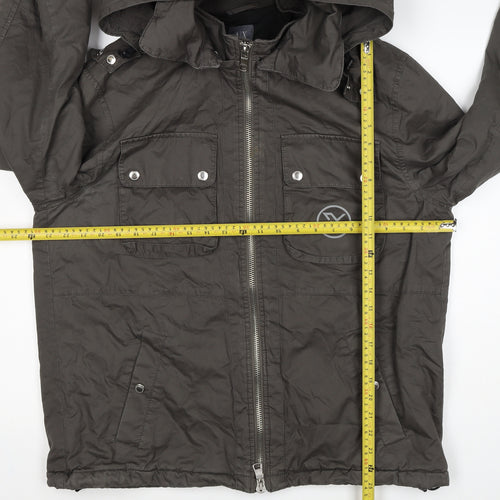 Armani Exchange Men’s Black L Hooded Padded Full Zip Jacket