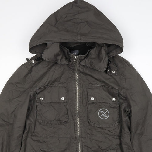 Armani Exchange Men’s Black L Hooded Padded Full Zip Jacket