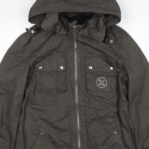 Armani Exchange Men’s Black L Hooded Padded Full Zip Jacket