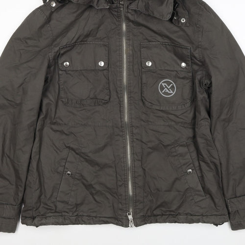Armani Exchange Men’s Black L Hooded Padded Full Zip Jacket