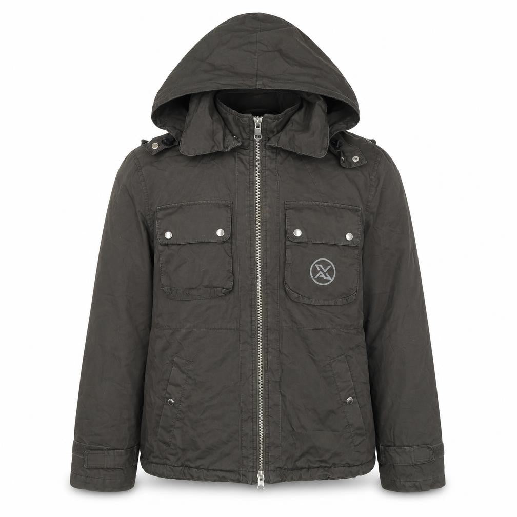 Armani Exchange Men’s Black L Hooded Padded Full Zip Jacket
