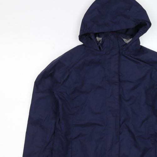 Peter Storm Girls Blue 7-8 Years Hooded Waterproof Parka Jacket