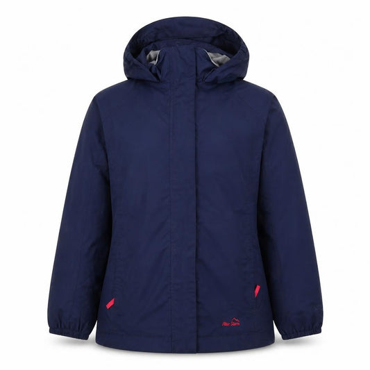 Peter Storm Girls Blue 7-8 Years Hooded Waterproof Parka Jacket