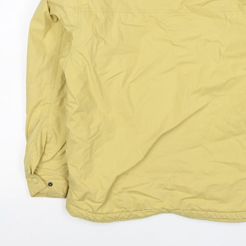 Timberland Men Yellow Small Puffer Jacket Fleece Lined Full Zip