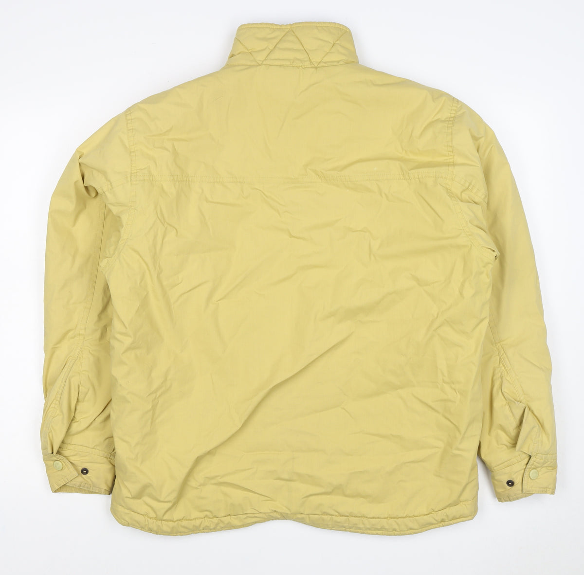 Timberland Men Yellow Small Puffer Jacket Fleece Lined Full Zip