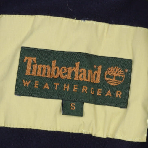 Timberland Men Yellow Small Puffer Jacket Fleece Lined Full Zip