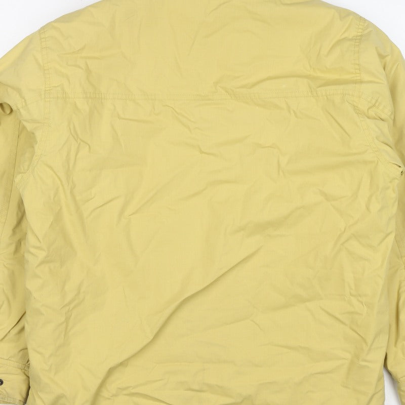 Timberland Men Yellow Small Puffer Jacket Fleece Lined Full Zip