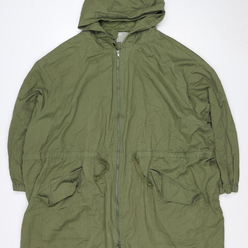 ASOS Women’s Green UK 8 Cotton Hooded Parka Jacket