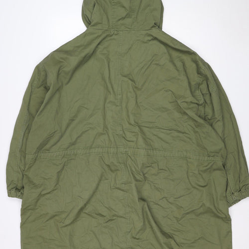 ASOS Women’s Green UK 8 Cotton Hooded Parka Jacket