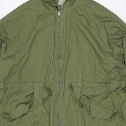 ASOS Women’s Green UK 8 Cotton Hooded Parka Jacket