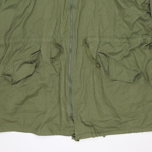 ASOS Women’s Green UK 8 Cotton Hooded Parka Jacket