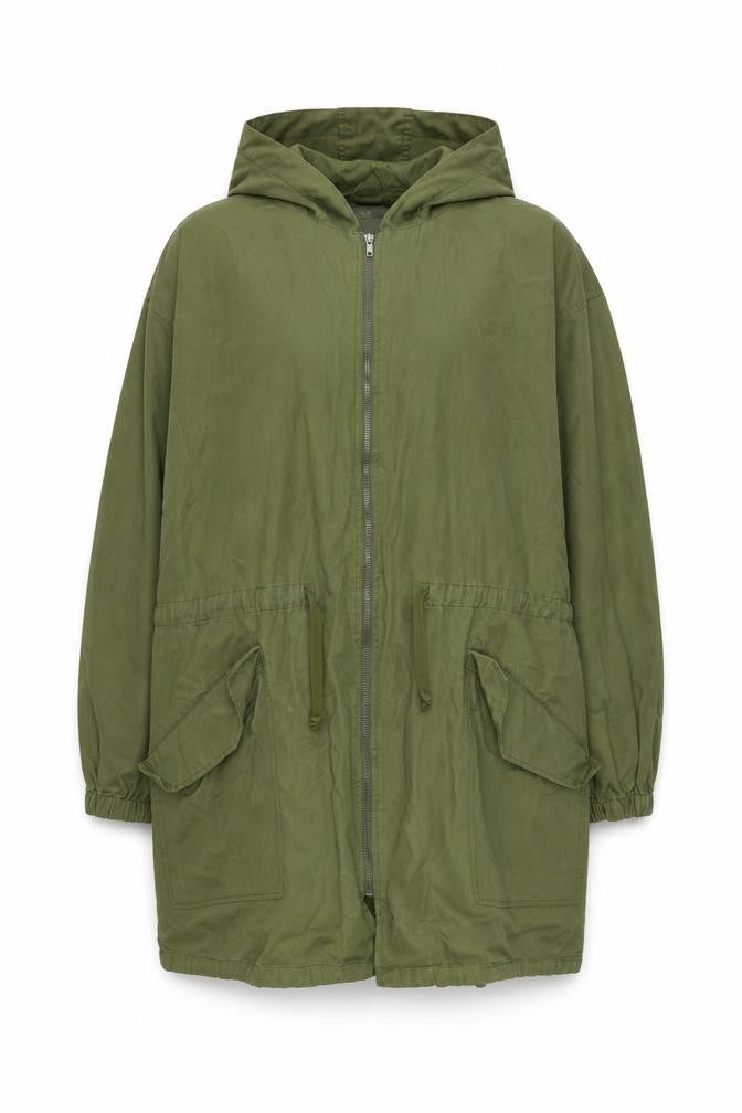 ASOS Women’s Green UK 8 Cotton Hooded Parka Jacket