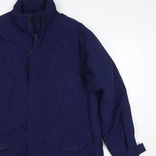 Danimac Women’s Blue Small Padded Parka Coat Zip Pockets