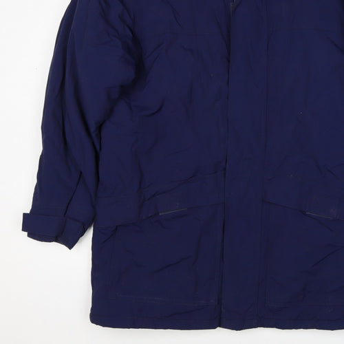 Danimac Women’s Blue Small Padded Parka Coat Zip Pockets