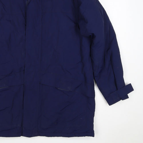 Danimac Women’s Blue Small Padded Parka Coat Zip Pockets