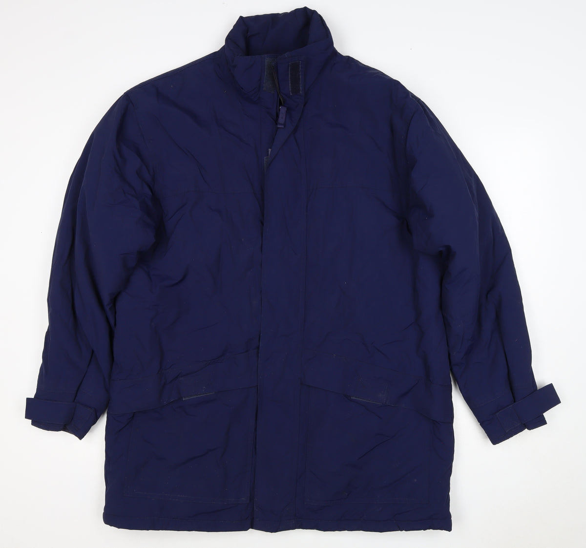 Danimac Women’s Blue Small Padded Parka Coat Zip Pockets