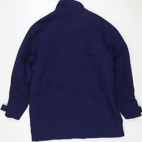 Danimac Women’s Blue Small Padded Parka Coat Zip Pockets