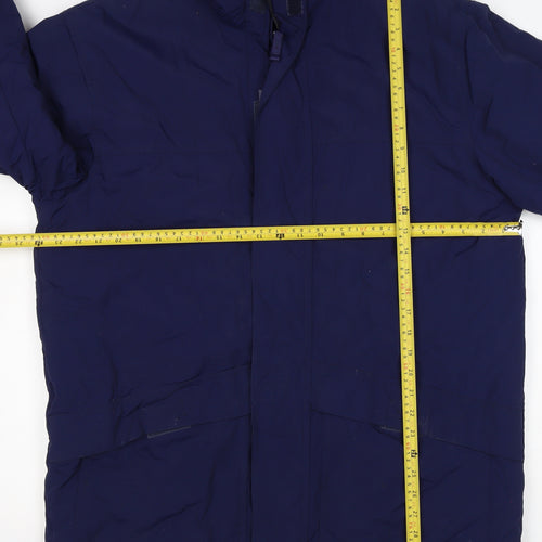 Danimac Women’s Blue Small Padded Parka Coat Zip Pockets