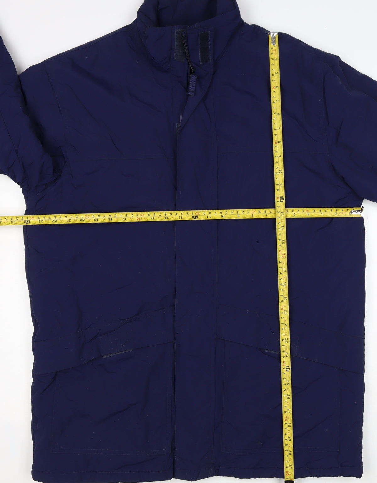 Danimac Women’s Blue Small Padded Parka Coat Zip Pockets