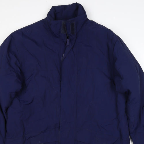 Danimac Women’s Blue Small Padded Parka Coat Zip Pockets