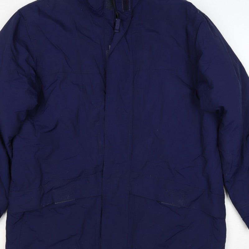 Danimac Women’s Blue Small Padded Parka Coat Zip Pockets