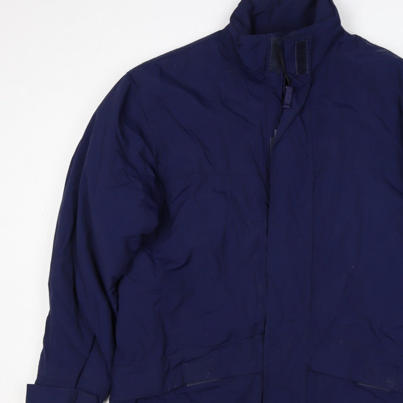 Danimac Women’s Blue Small Padded Parka Coat Zip Pockets