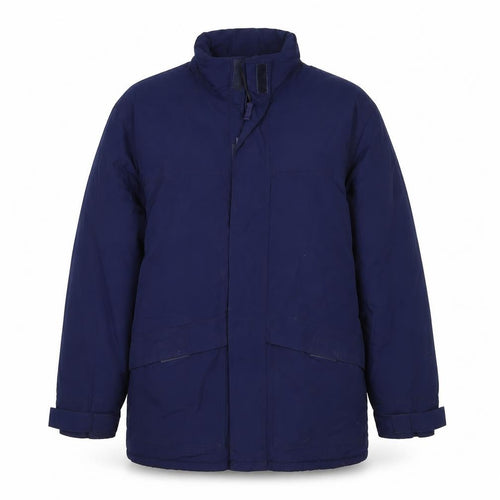 Danimac Women’s Blue Small Padded Parka Coat Zip Pockets