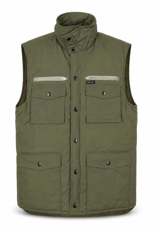Champion Men's Green L Military Padded Utility Waistcoat Bodywarmer