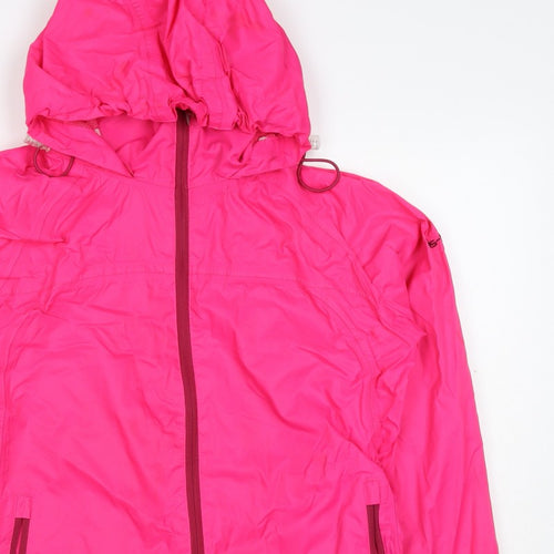 Trespass Women’s Pink M Hooded Waterproof Rain Jacket Full Zip