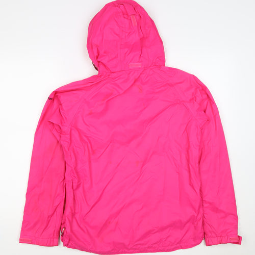 Trespass Women’s Pink M Hooded Waterproof Rain Jacket Full Zip