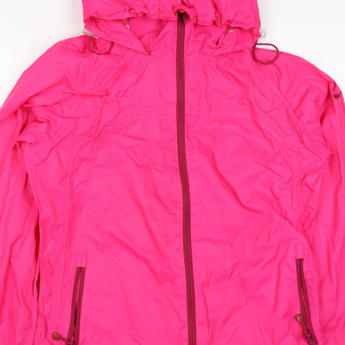 Trespass Women’s Pink M Hooded Waterproof Rain Jacket Full Zip