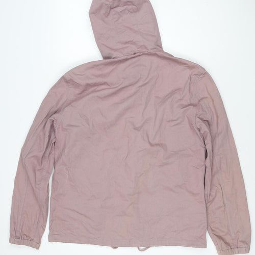 Voodoo Women’s Pink Hooded Cotton Jacket Size S Full Zip Paisley Lining