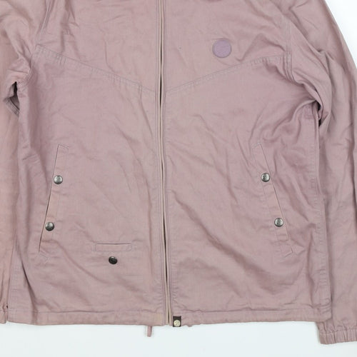 Voodoo Women’s Pink Hooded Cotton Jacket Size S Full Zip Paisley Lining