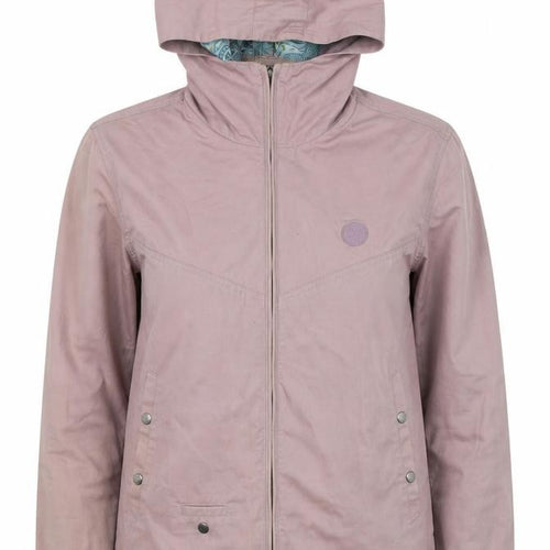 Voodoo Women’s Pink Hooded Cotton Jacket Size S Full Zip Paisley Lining