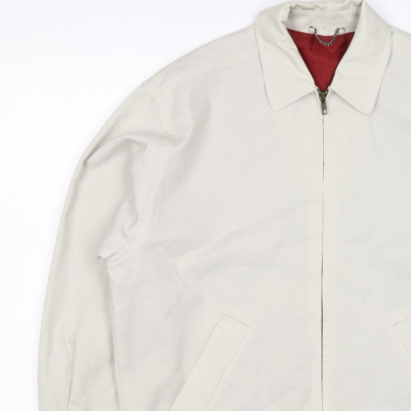 Springfield Men’s Ivory S Basic Zip Jacket Polyester Cotton