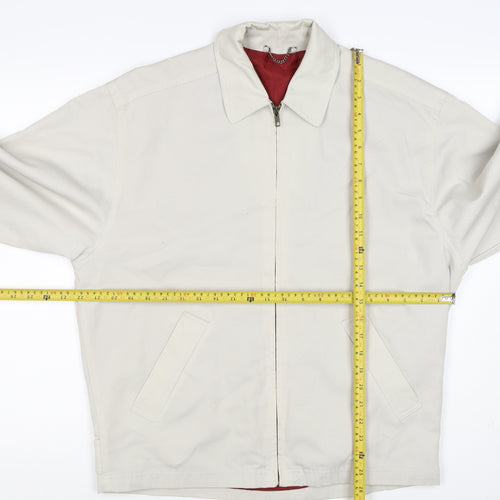Springfield Men’s Ivory S Basic Zip Jacket Polyester Cotton