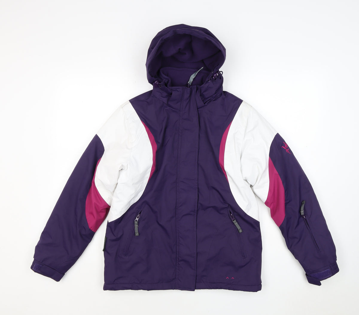 Parallél Girls Purple Pink Ski Jacket 11-12 Years Hooded Waterproof