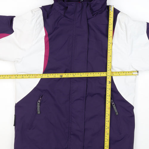 Parallél Girls Purple Pink Ski Jacket 11-12 Years Hooded Waterproof
