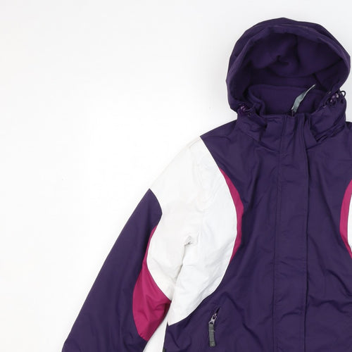 Parallél Girls Purple Pink Ski Jacket 11-12 Years Hooded Waterproof